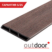 Доска Ромбус ДПК Outdoor 122*22*3000 мм. STORM BROWN коричневая микс