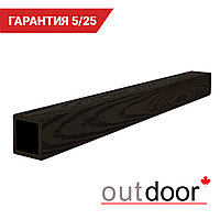 Балясина ДПК Outdoor 50*50*3000 мм, текстура дерево, черная