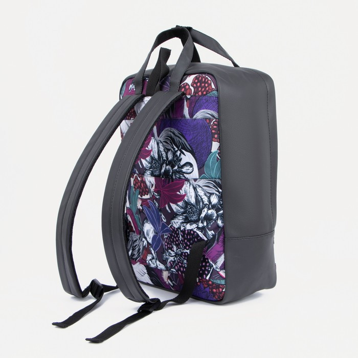 Рюкзак-сумка на молнии, цвет фиолетовый - фото 2 - id-p178139557