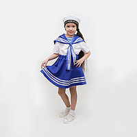 Карнавальный костюм «Морячка», платье, бескозырка, р. 30, рост 110-116 см
