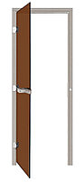 Комплект двери SAWO 730-3SGA-L с "бронзовым" стеклом, левая, без порога, сосна
