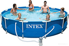 Каркасный бассейн Intex 366х76 см с фильтр насосом Metal Frame 28212, фото 2
