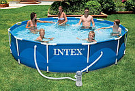 Каркасный бассейн Intex 366х76 см с фильтр насосом Metal Frame 28212