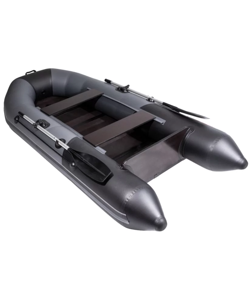 Надувная лодка Таймень NX 2850 "Комби" (слань-книжка киль) графит/чёрный - фото 2 - id-p178147498