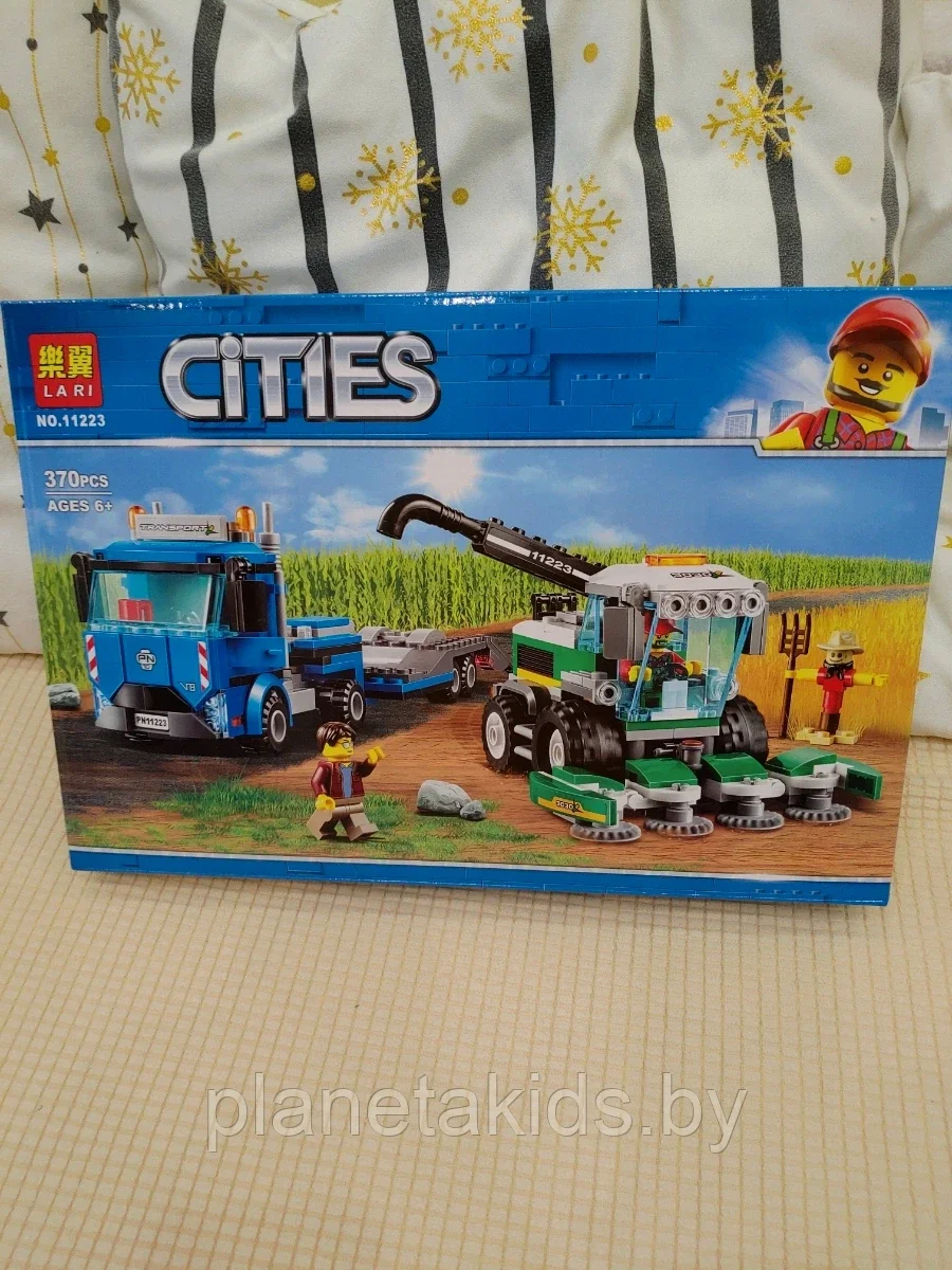 Конструктор Lari Cities "Транспортировщик для комбайнов" 11223 , 370 дет/, аналог Лего Сити Lego City 60223 - фото 4 - id-p178150723