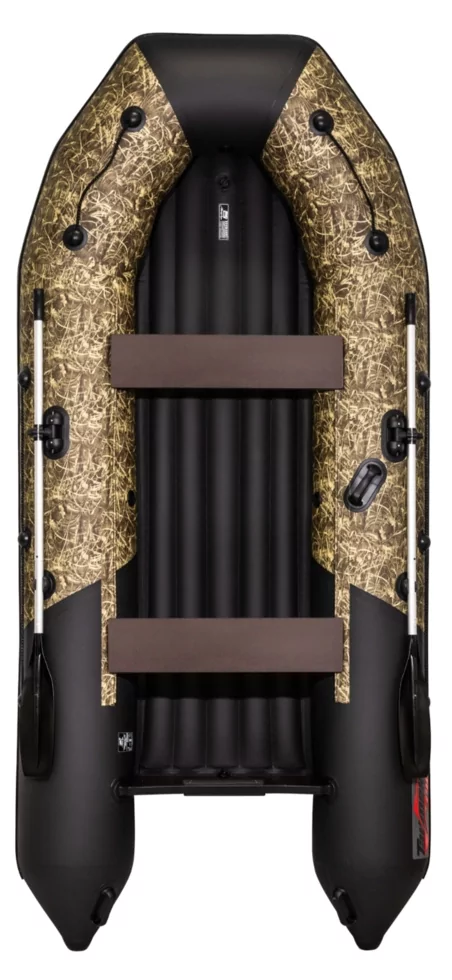 Надувная лодка Таймень NX 3400 НДНД камуфляж камыш/чёрный