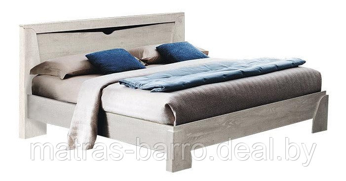 Кровать двуспальная Лючия 33.08-02 (1600) бетон пайн белый/венге