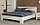 Кровать двуспальная Лючия 33.08-02 (1600) бетон пайн белый/венге, фото 2