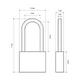 Замок навесной СТАНДАРТ HG-360L дл.дужка d7мм ЕВРОПАКЕТ (80,10), фото 2
