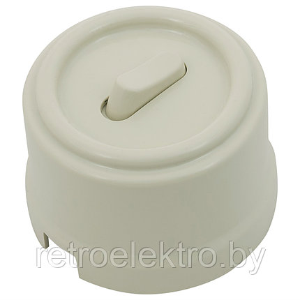 Клавишный Выключатель 1-кл. ПЛАСТИК Слоновая кость, Bironi, фото 2