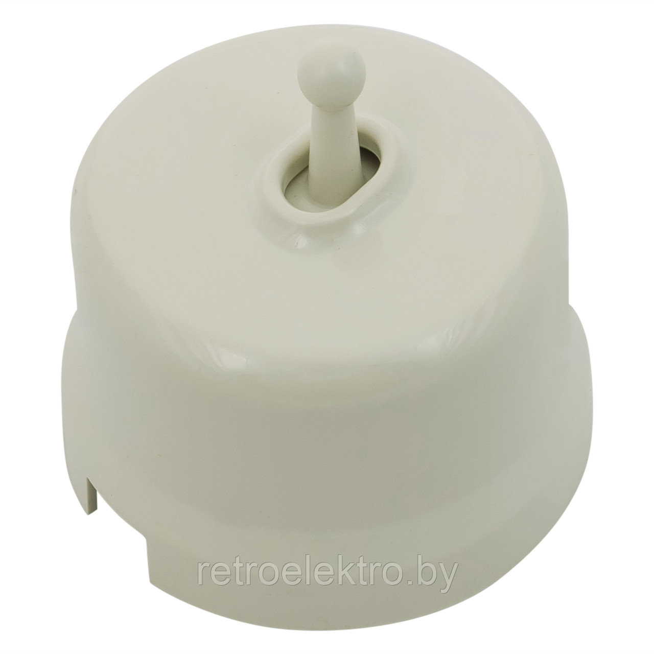 Тумблерный Выключатель 1-кл. ПЛАСТИК Слоновая кость, Bironi