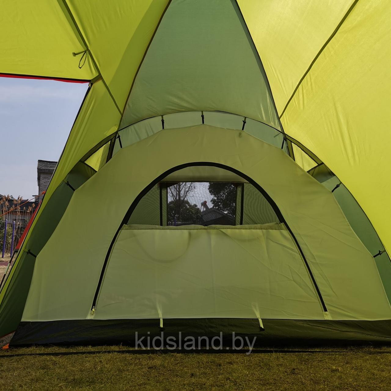 Четырехместная палатка MirCamping (155+120+155)*215*170см с 2 комнатами и тамбуром - фото 5 - id-p178157836
