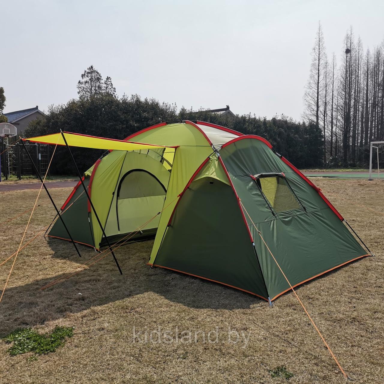 Четырехместная палатка MirCamping (155+120+155)*215*170см с 2 комнатами и тамбуром - фото 7 - id-p178157836