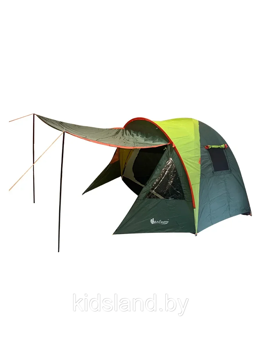 Четырехместная палатка MirCamping 340( 220+120)*265*180 см с 2 комнатами со съемной перегородкой