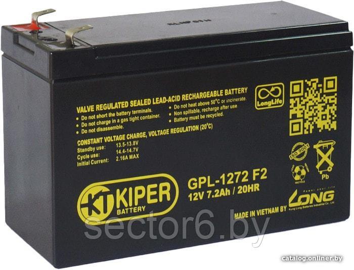 Аккумулятор для ИБП Kiper GPL-1272 F2 (12В/7.2 А·ч) - фото 1 - id-p178159290