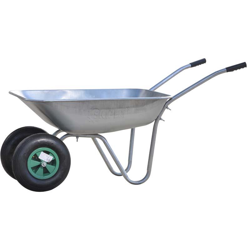 Тачка садовая SKIPER 2X85 FERMER (ДО 85Л, ДО 150 КГ, 2X3.5-6, ПНЕВМО, ОСЬ 16*90)