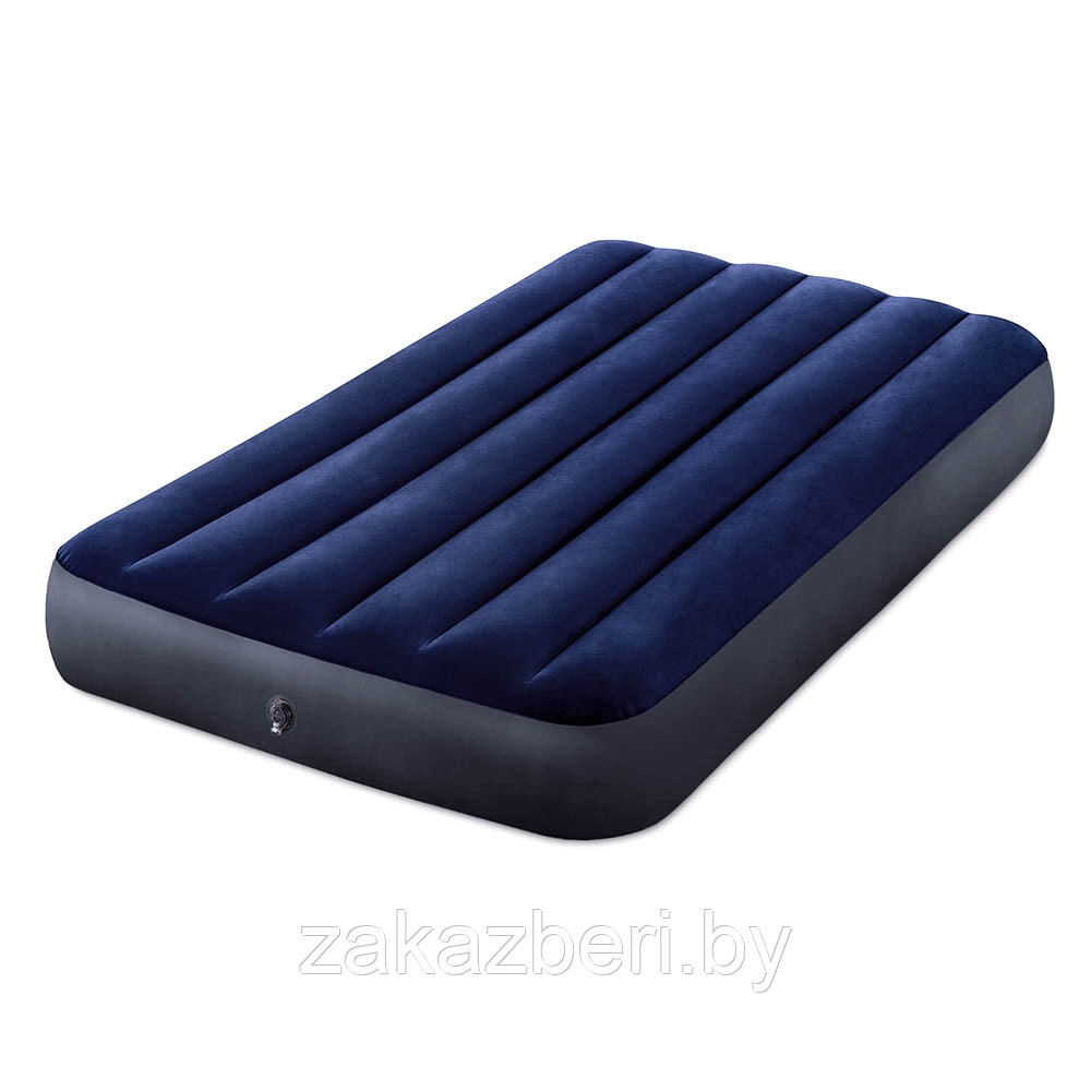 INTEX Кровать надувная Classic downy (Fiber tech) Твин, 99см x 1,91м x 25см, 64757