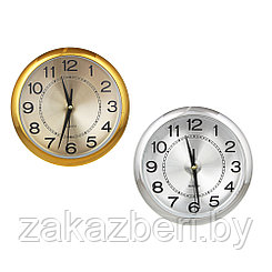 LADECOR CHRONO Часы настенные d26см, пластик, плавный ход, 1xAA, 2 цвета "хром/золото"
