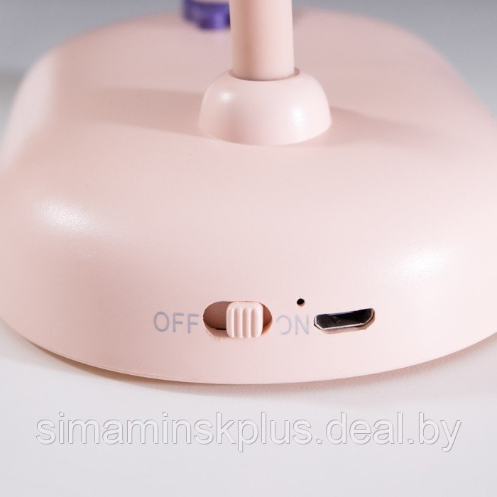 Лампа настольная "Мими" LED 3Вт диммер USB розовый 8х12,5х32 см - фото 10 - id-p178164995