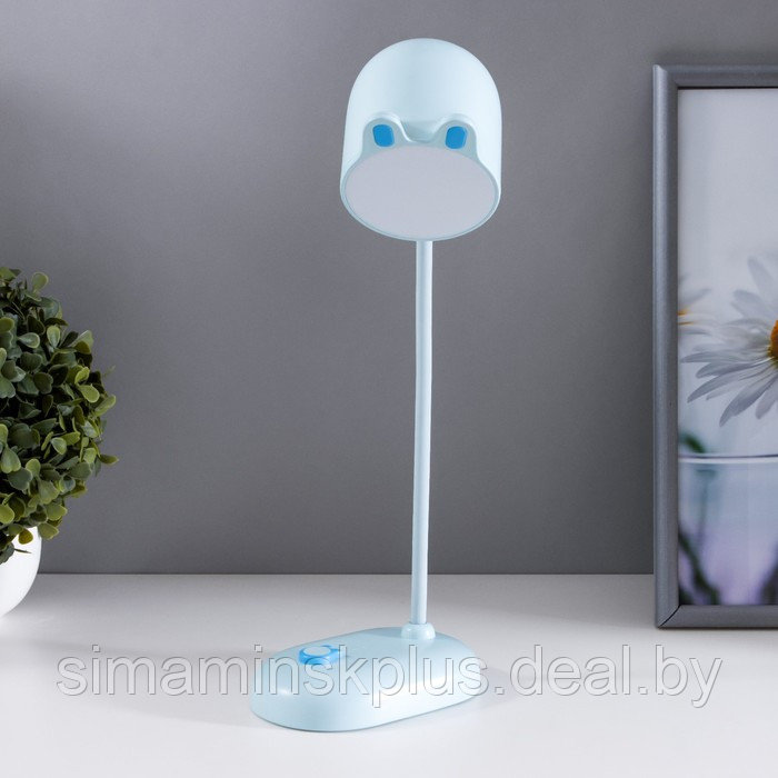 Лампа настольная "Мими" LED 3Вт диммер USB голубой 8х12,5х32 см - фото 1 - id-p178164996
