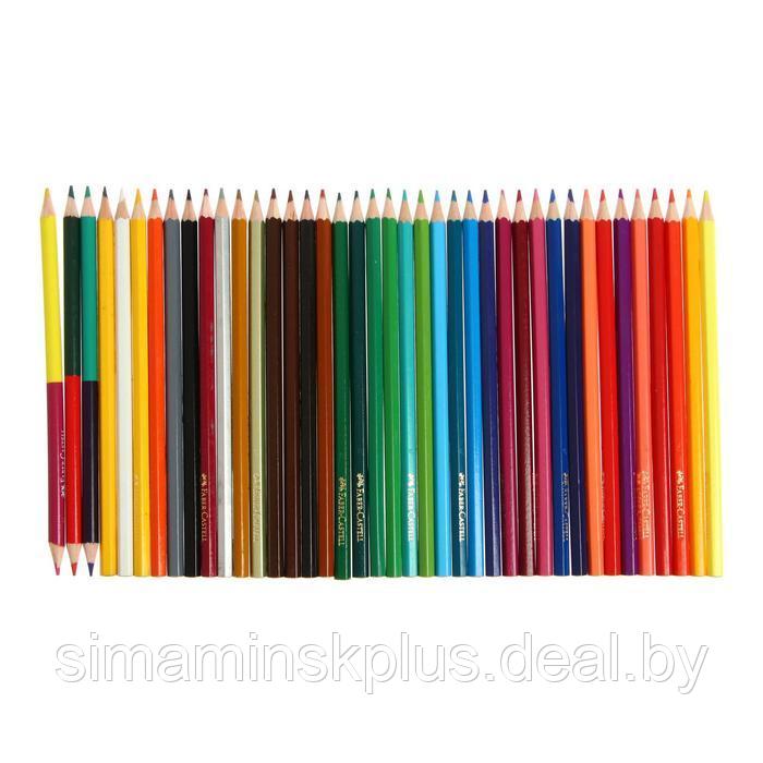 Карандаши 36 цветов Faber-Castell "Замок" шестигранный корпус + 3 двухцветных карандаша + чернографитный - фото 4 - id-p178165710