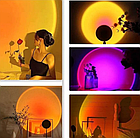 Светодиодная лампа с проекцией заката Sunset Lamp для Tik-Tok 16 цветов c пультом дистанционного управления 5W, фото 10