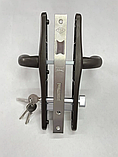 Комплект замка в калитку 36/85, сердцевина ключ-барашек, цвет-Черно-серо-коричневый, фото 4