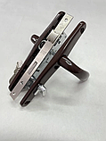 Комплект замка в калитку 36/85, сердцевина ключ-барашек, цвет-Шоколадно-коричневый - RAL8017, фото 2