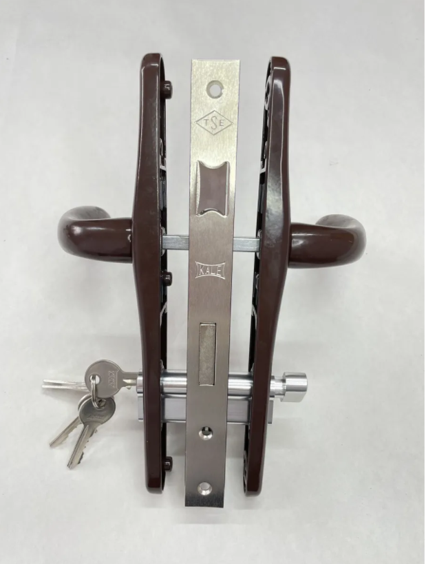 Комплект замка в калитку 36/85, сердцевина ключ-барашек, цвет-Шоколадно-коричневый - RAL8017 - фото 4 - id-p178170128