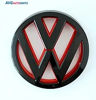 Эмблема VW Диамерт:110мм. Цвет: черно-красный, 322079