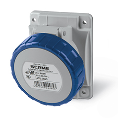 Розетка встраиваемая наклонная 16A, 2P+E 6h, 200_250VAC 50/60Hz, уст ...