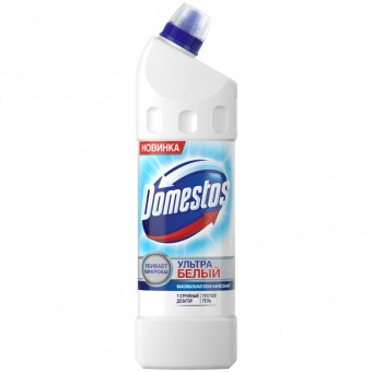 Средство для туалета 1л Domestos "Ультра белый" гель - фото 1 - id-p178252966