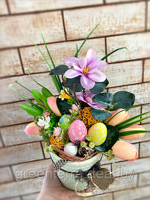 Пасхальная композиция "Первоцвет" в керамическом стаканчике, фото 2