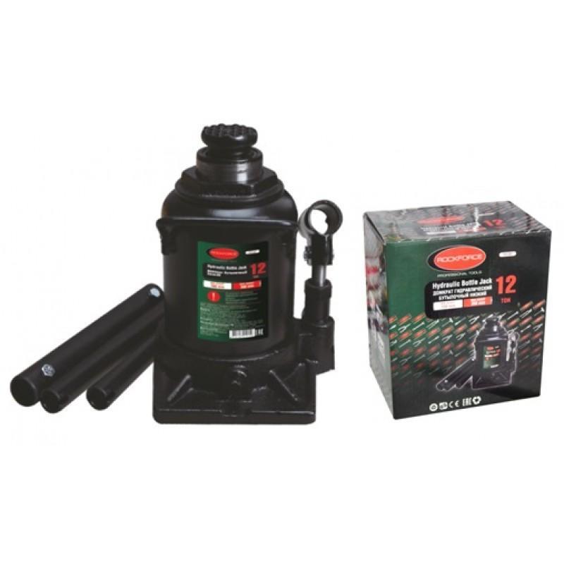 Домкрат бутылочный Rock FORCE RF-T91207 (12т, высота подхвата 190мм, высота подъема 350мм, ход штока 90мм)