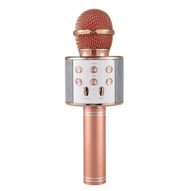 Беспроводной караоке-микрофон WSTER WS-858 (оригинал) Розовый
