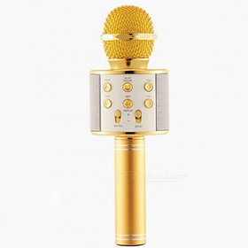 Беспроводной караоке-микрофон WSTER WS-858 (оригинал) Золотистый