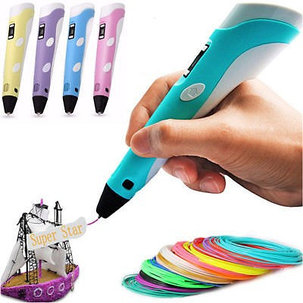 3Д ручка 3D Pen-2 c LCD дисплеем (2 поколение) Розовая, фото 2