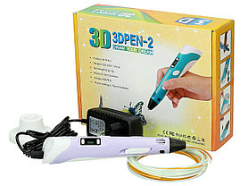 3Д ручка 3D Pen-2 c LCD дисплеем (2 поколение) Голубая, фото 3