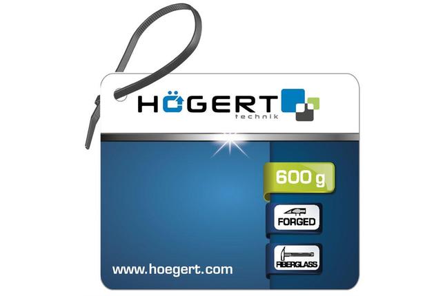 HT3B030 Молоток плотницкий 600гр., с рукояткой из стекловолокна, HOEGERT, фото 2