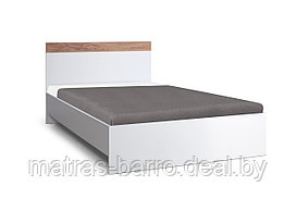 Кровать полуторная Лего NEW  белая/дуб золотой (спальное место 120х200 см)