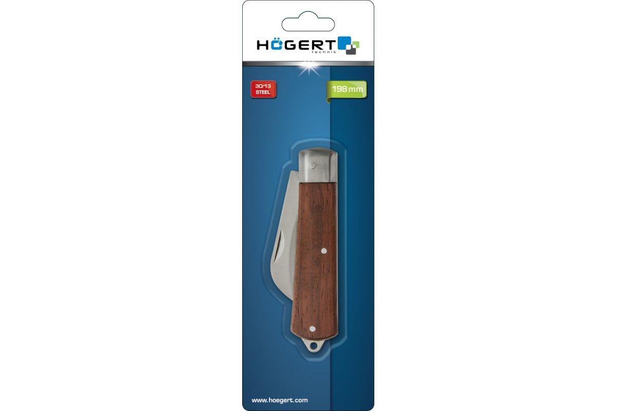 HT4C651 Монтерский нож изогнутый, 198мм, легированная сталь 3Cr13, HOEGERT - фото 2 - id-p178267086