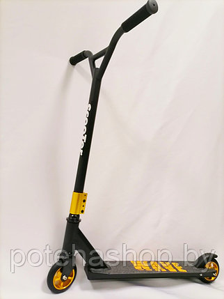 Трюковый самокат Scooter WAVE F10 желтый, колеса 100мм, фото 2