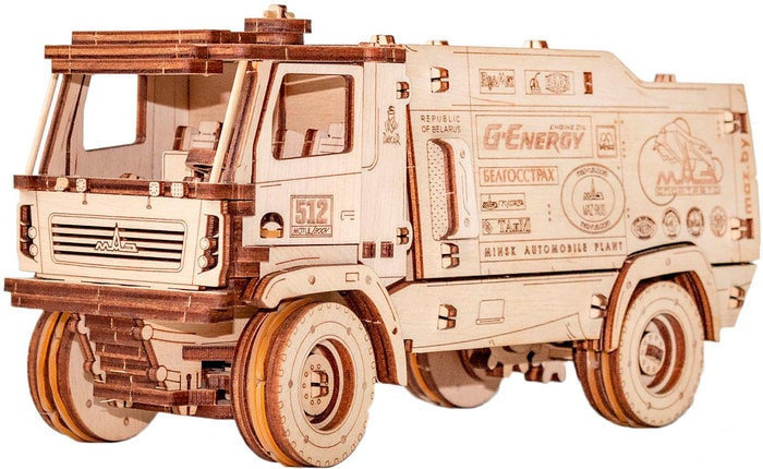 Сборная модель Eco-Wood-Art МАЗ-5309RR 1:30, фото 2