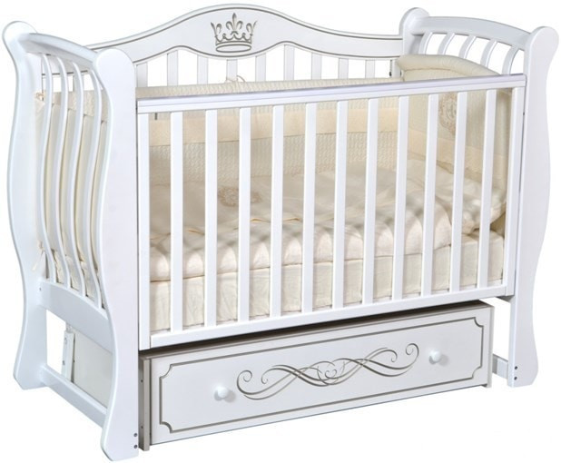 Классическая детская кроватка Антел Luiza-333 (белый)