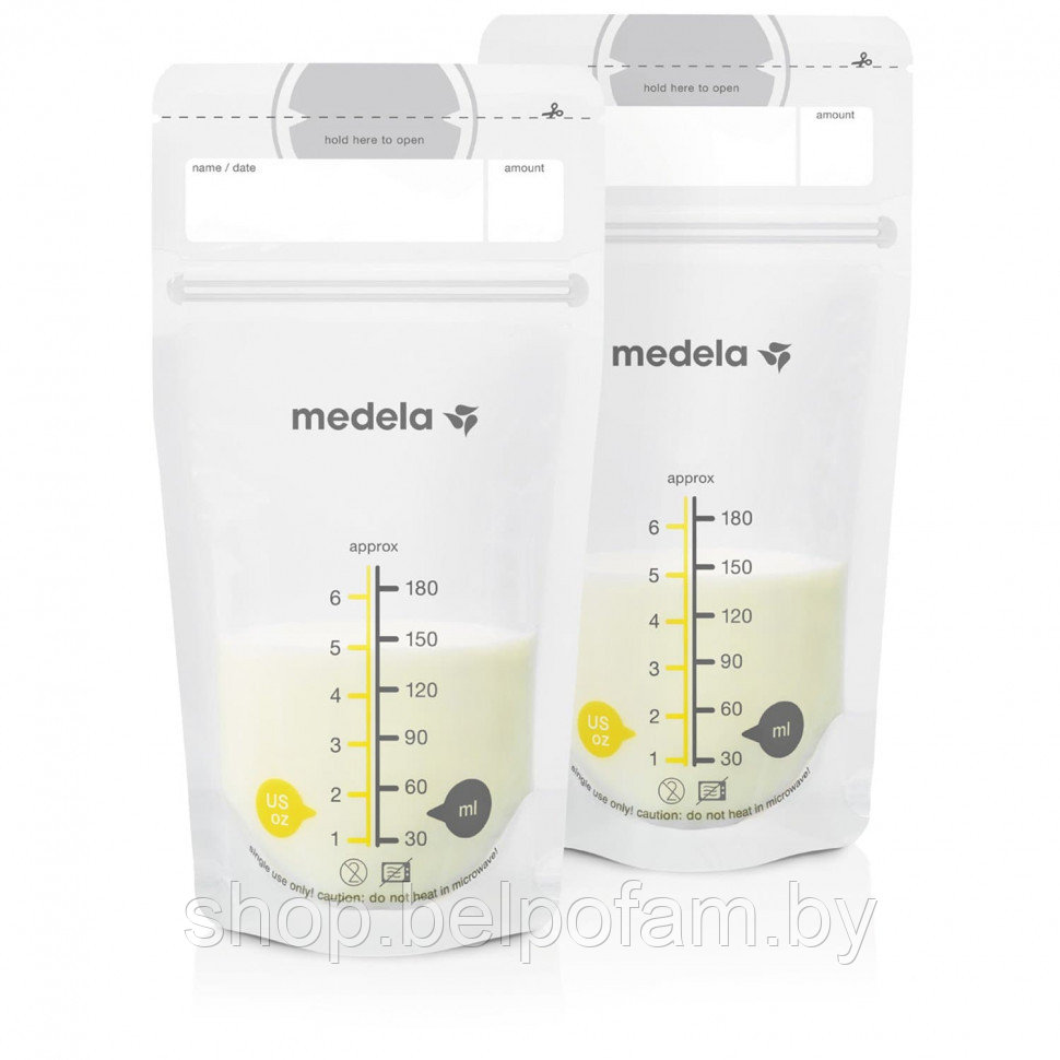 Пакеты одноразовые Medela для хранения грудного молока, уп.25 шт. (180 мл.) - фото 2 - id-p178271721
