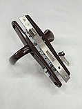 Комплект врезного замка в калитку (ручка-ухват) сердцевина кл/кл. цвет-RAL8017, фото 5