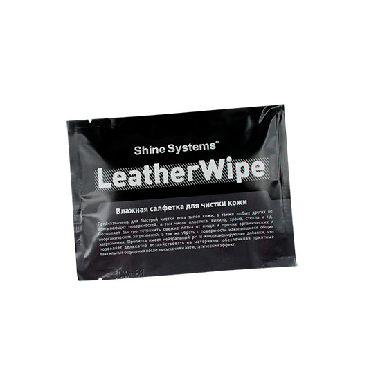 LeatherWipe - влажная салфетка для чистки кожи | Shine Systems | 1 шт - фото 1 - id-p164276870
