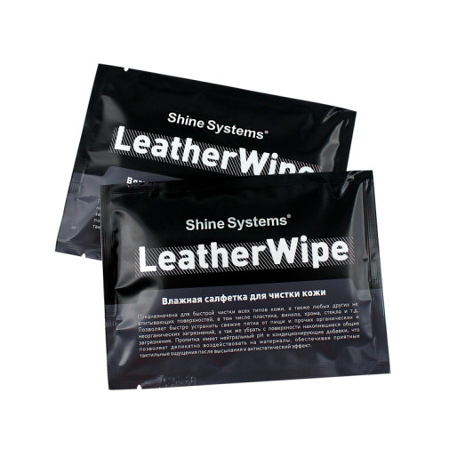 LeatherWipe - влажная салфетка для чистки кожи | Shine Systems | 1 шт - фото 2 - id-p164276870
