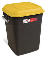 Контейнер для мусора пластик. 50л (жёлт. крышка) TAYG, Испания