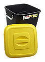 Контейнер для мусора пластик. 50л (жёлт. крышка) TAYG, Испания, фото 2